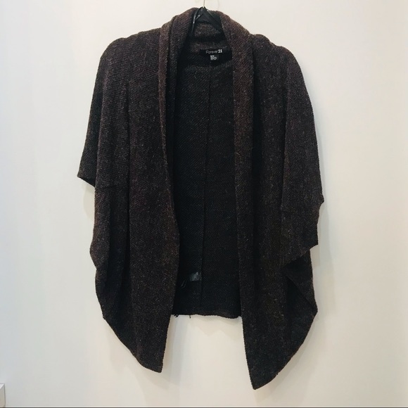 Forever 21 Wrap dark purple Cardigan sz Medium - Picture 2 of 9